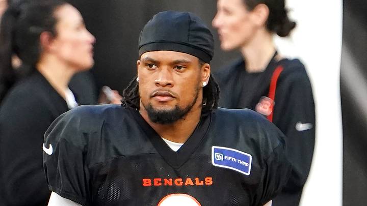 Cincinnati Bengals safety Bryan Cook (6) attends training camp, Friday, Aug. 7, 2026, at Paycor Stadium in Downtown Cincinnati.