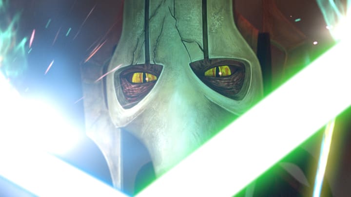 General Grievous in a scene from "STAR WARS: TALES OF THE EMPIRE", exclusively on Disney+. © 2024 Lucasfilm Ltd. & ™. All Rights Reserved.