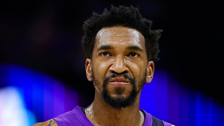 Sacramento Kings guard Malik Monk looks on during the first quarter against the Orlando Magic. Sacramento Kings guard Malik Monk looks on during the first quarter against the Orlando Magic.