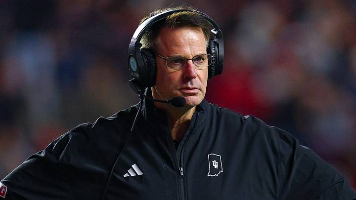 Oct 3, 2026; Piscataway, New Jersey, USA; Indiana Hoosiers head coach Curt Cignetti looks on during the first half against the Rutgers Scarlet Knights at SHI Stadium. Mandatory Credit: Vincent Carchietta-Imagn Images Oct 3, 2026; Piscataway, New Jersey, USA; Indiana Hoosiers head coach Curt Cignetti looks on during the first half against the Rutgers Scarlet Knights at SHI Stadium. Mandatory Credit: Vincent Carchietta-Imagn Images