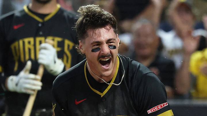 Sep 4, 2026; Pittsburgh, Pennsylvania, USA; Pittsburgh Pirates shortstop Konnor Griffin (6) reacts after scoring a run against the Los Angeles Angels during the second inning at PNC Park. Mandatory Credit: Charles LeClaire-Imagn Images Sep 4, 2026; Pittsburgh, Pennsylvania, USA; Pittsburgh Pirates shortstop Konnor Griffin (6) reacts after scoring a run against the Los Angeles Angels during the second inning at PNC Park. Mandatory Credit: Charles LeClaire-Imagn Images