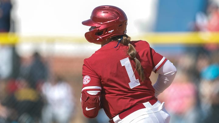 Oklahoma's Kendall Wells, shown rounding the bases during last week's Mary Nutter Collegiate Classic in Cathedral City, CA, has hit 10 home runs during her first 15 career games. Oklahoma's Kendall Wells, shown rounding the bases during last week's Mary Nutter Collegiate Classic in Cathedral City, CA, has hit 10 home runs during her first 15 career games.