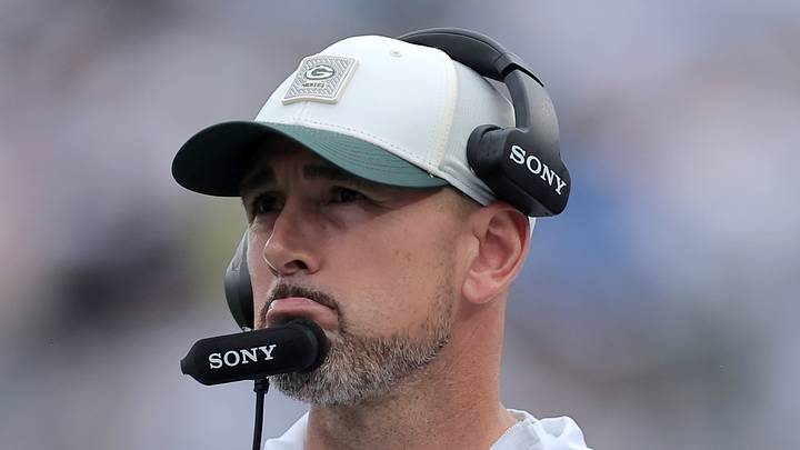 Green Bay Packers head coach Matt LaFleur on the sidelines