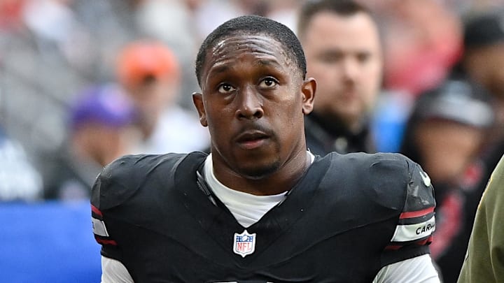 Nov 16, 2025; Glendale, Arizona, USA; Arizona Cardinals running back Emari Demercado (31) exits the field during the first half against the San Francisco 49ers at State Farm Stadium. Mandatory Credit: Matt Kartozian-Imagn Images