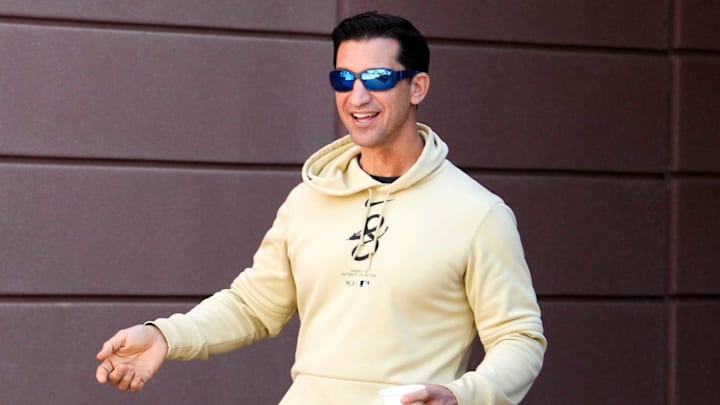 Arizona Diamondbacks general manager Mike Hazen during spring training workouts at Salt River Fields at Talking Stick near Scottsdale on Feb. 19, 2024. Arizona Diamondbacks general manager Mike Hazen during spring training workouts at Salt River Fields at Talking Stick near Scottsdale on Feb. 19, 2024.