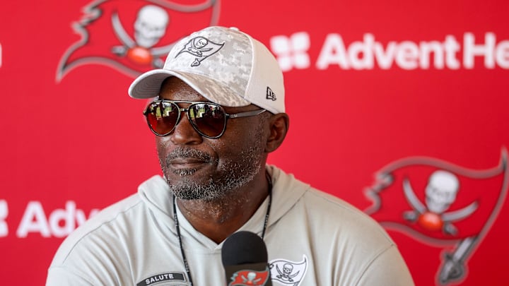 Tampa Bay Buccaneers head coach Todd Bowles talks to media after training camp.