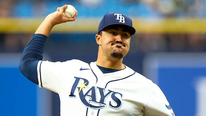 St. Petersburg, Florida, USA; Tampa Bay Rays pitcher Trevor Martin (70) throws a pitch against the Arizona Diamondbacks in the ninth inning at Tropicana Field. Mandatory Credit: Nathan Ray Seebeck-Imagn Images