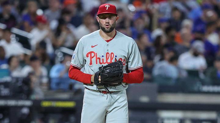 Sep 18, 2026; New York City, New York, USA;  Philadelphia Phillies starting pitcher Tim Mayza (37) pitches in the first inning against the New York Mets at Citi Field.  Mandatory Credit: Wendell Cruz-Imagn Images