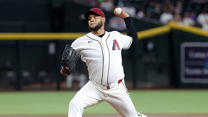 Aug 4, 2026; Phoenix, Arizona, USA; Arizona Diamondbacks pitcher Eduardo Rodriguez against the San Diego Padres at Chase Field. Mandatory Credit: Mark J. Rebilas-Imagn Images Aug 4, 2026; Phoenix, Arizona, USA; Arizona Diamondbacks pitcher Eduardo Rodriguez against the San Diego Padres at Chase Field. Mandatory Credit: Mark J. Rebilas-Imagn Images