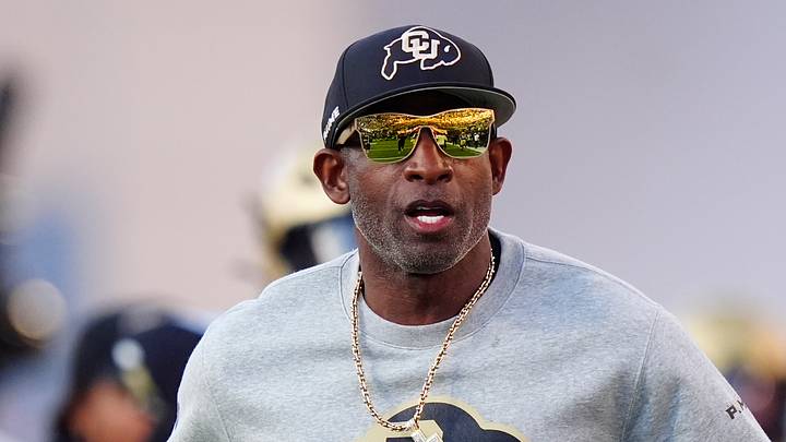 Oct 3, 2026; Boulder, Colorado, USA;  Colorado Buffaloes head coach Deion Sanders before the game against the Texas Tech Red Raiders at Folsom Field.  