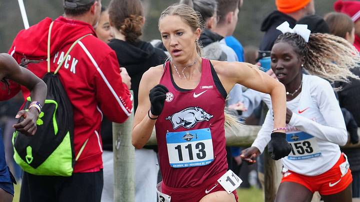 Arkansas cross country runner Syndey Vaught finished in the top 15 of Saturday's NCAA Championship race. Arkansas cross country runner Syndey Vaught finished in the top 15 of Saturday's NCAA Championship race.