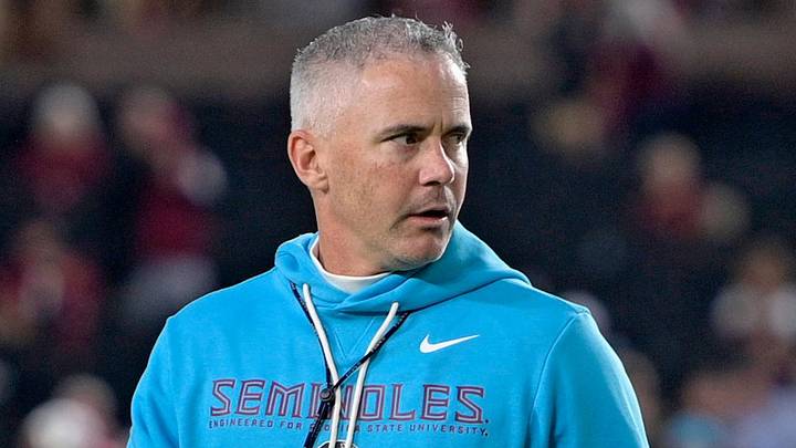 Nov 1, 2025; Tallahassee, Florida, USA; Florida State Seminoles head coach Mike Norvell walks on the field before the game against the Wake Forest Demon Deacons at Doak S. Campbell Stadium. Mandatory Credit: Melina Myers-Imagn Images Nov 1, 2025; Tallahassee, Florida, USA; Florida State Seminoles head coach Mike Norvell walks on the field before the game against the Wake Forest Demon Deacons at Doak S. Campbell Stadium. Mandatory Credit: Melina Myers-Imagn Images