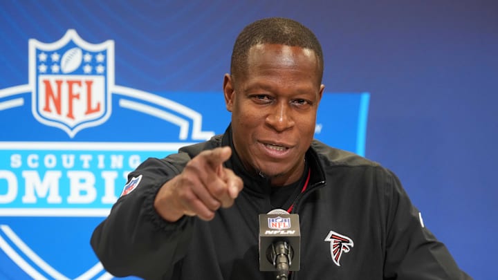 Atlanta Falcons head coach Raheem Morris was asked about the "tush push" or "brotherly shove" made famous by the Philadelphia Eagles.