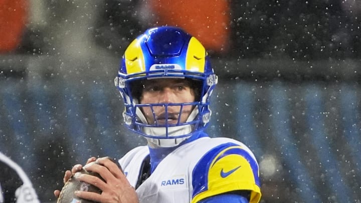 Los Angeles Rams quarterback Matthew Stafford looks to throw