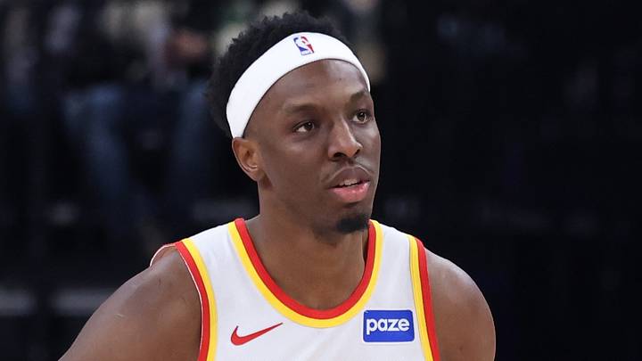 Atlanta Hawks center Onyeka Okongwu (17) reacts against the Utah Jazz at Delta Center on November 13, 2025. Atlanta Hawks center Onyeka Okongwu (17) reacts against the Utah Jazz at Delta Center on November 13, 2025.
