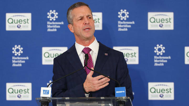 New York Giants head coach John Harbaugh 
