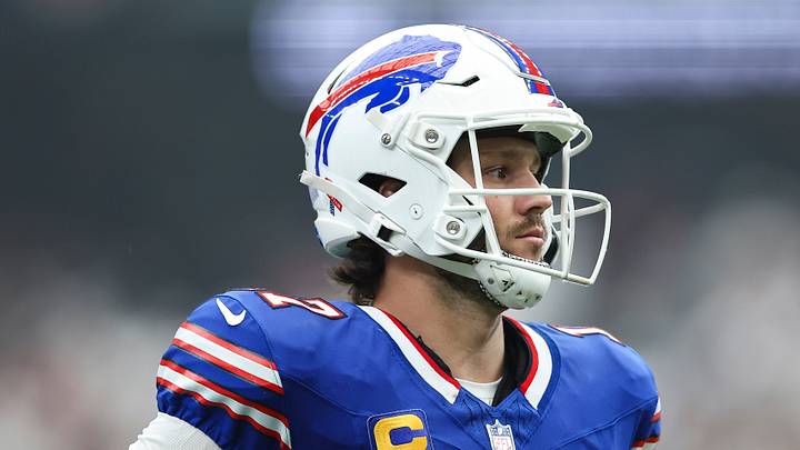 Sep 13, 2026; Houston, Texas, USA; Buffalo Bills quarterback Josh Allen (17) jogs on the field during the game against the Houston Texans at Reliant Stadium. Mandatory Credit: Troy Taormina-Imagn Images
