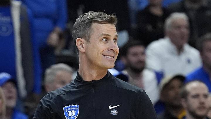 Mar 19, 2026; Greenville, SC, USA; Duke Blue Devils head coach Jon Scheyer in the second half during a first round game of the men's 2026 NCAA Tournament at Bon Secours Wellness Arena. Mandatory Credit: Jim Dedmon-Imagn Images Mar 19, 2026; Greenville, SC, USA; Duke Blue Devils head coach Jon Scheyer in the second half during a first round game of the men's 2026 NCAA Tournament at Bon Secours Wellness Arena. Mandatory Credit: Jim Dedmon-Imagn Images