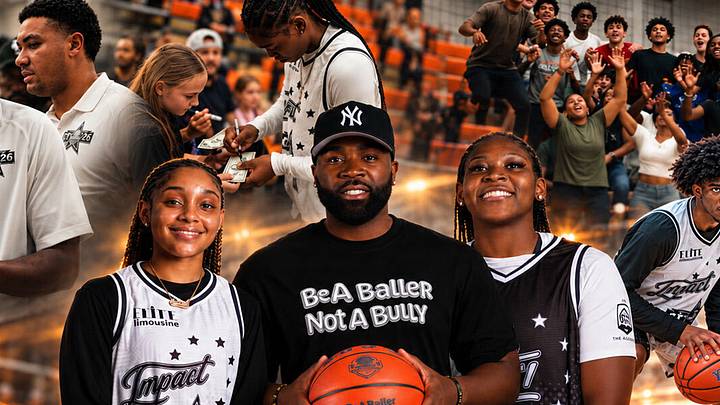 Kaleena Smith (left) and Tatianna Griffin flank event founder Ta'Quan Zimmerman ath 2026 Elite 20 Invitational. Kaleena Smith (left) and Tatianna Griffin flank event founder Ta'Quan Zimmerman ath 2026 Elite 20 Invitational.
