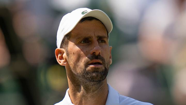 Novak Djokovic during his match at Wimbledon