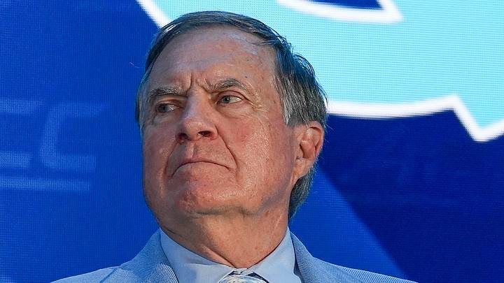 Jul 17, 2026; Charlotte, NC, USA; North Carolina head coach Bill Belichick with the media during interviews at Hilton Charlotte Uptown. Mandatory Credit: Jim Dedmon-Imagn Images