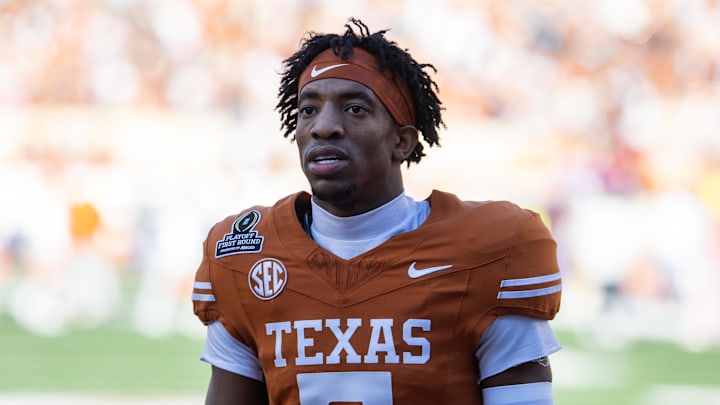 Texas Longhorns defensive back Malik Muhammad against the Clemson Tigers during the CFP first round at Darrell K Royal-Texas Memorial Stadium.