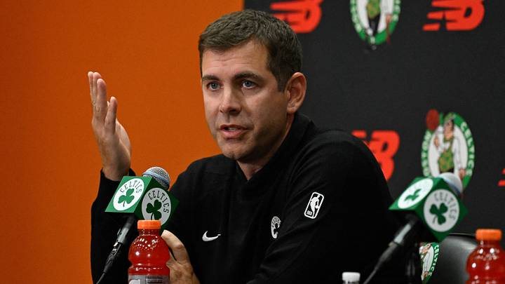 Sep 25, 2025; Boston, MA, USA; /Boston Celtics president of basketball operations Brad Stevens speaks during a press conference at Auerbach Center. Mandatory Credit: Eric Canha-Imagn Images Sep 25, 2025; Boston, MA, USA; /Boston Celtics president of basketball operations Brad Stevens speaks during a press conference at Auerbach Center. Mandatory Credit: Eric Canha-Imagn Images