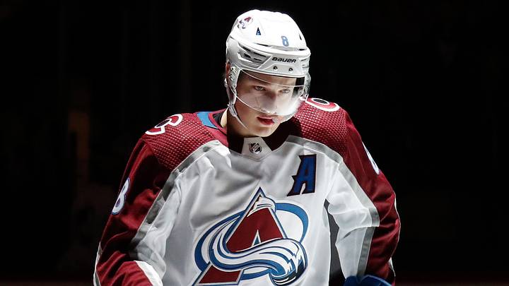 Feb 7, 2023; Pittsburgh, Pennsylvania, USA;  Colorado Avalanche defenseman Cale Makar (8) takes the ice to play the Pittsburgh Penguins at PPG Paints Arena. Mandatory Credit: Charles LeClaire-USA TODAY Sports