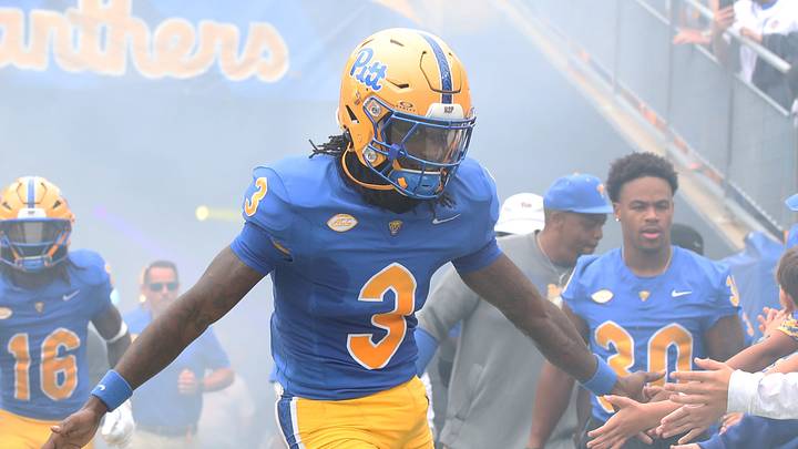 Sep 6, 2025; Pittsburgh, Pennsylvania, USA; Pittsburgh Panthers wide receiver Cataurus Hicks (3) greets fans as he takes the field against the Central Michigan Chippewas at Acrisure Stadium. Mandatory Credit: Charles LeClaire-Imagn Images Sep 6, 2025; Pittsburgh, Pennsylvania, USA; Pittsburgh Panthers wide receiver Cataurus Hicks (3) greets fans as he takes the field against the Central Michigan Chippewas at Acrisure Stadium. Mandatory Credit: Charles LeClaire-Imagn Images