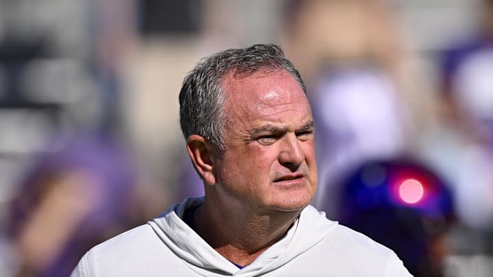 Nov 8, 2025; Fort Worth, Texas, USA; TCU Horned Frogs head coach Sonny Dykes looks on before the game against the Iowa State Cyclones at Amon G. Carter Stadium. Mandatory Credit: Jerome Miron-Imagn Images Nov 8, 2025; Fort Worth, Texas, USA; TCU Horned Frogs head coach Sonny Dykes looks on before the game against the Iowa State Cyclones at Amon G. Carter Stadium. Mandatory Credit: Jerome Miron-Imagn Images