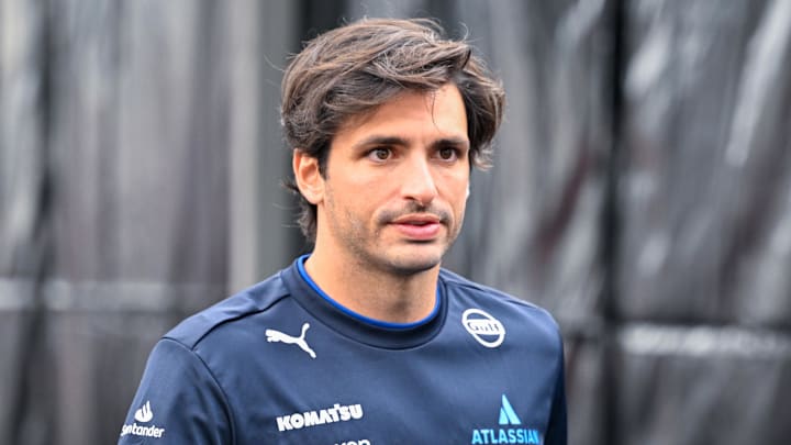 Oct 17, 2025; Austin, TX, USA; Atlassian Williams driver Carlos Sainz (55) of Team Spain arrives at the track before practice for the US Grand Prix at Circuit of The Americas Austin. Mandatory Credit: Jerome Miron-Imagn Images Oct 17, 2025; Austin, TX, USA; Atlassian Williams driver Carlos Sainz (55) of Team Spain arrives at the track before practice for the US Grand Prix at Circuit of The Americas Austin. Mandatory Credit: Jerome Miron-Imagn Images