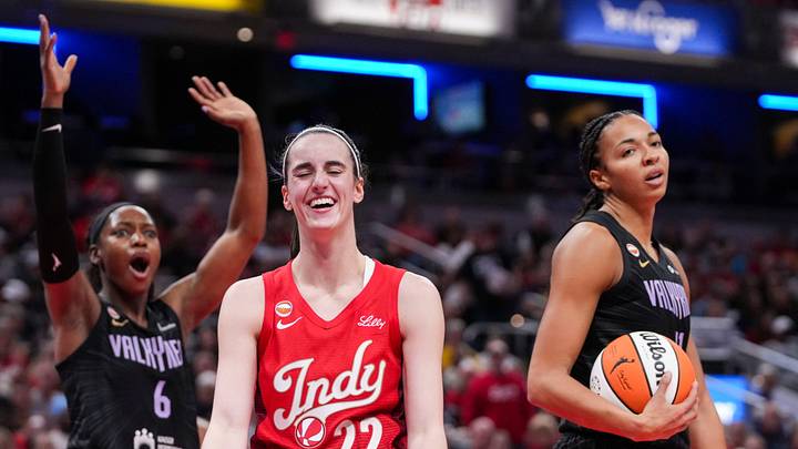 Indiana Fever guard Caitlin Clark (22) smiles Friday, May 22, 2026, during a game at Gainbridge Fieldhouse in Indianapolis. The Indiana Fever defeated the Golden State Valkyries, 90-82. Indiana Fever guard Caitlin Clark (22) smiles Friday, May 22, 2026, during a game at Gainbridge Fieldhouse in Indianapolis. The Indiana Fever defeated the Golden State Valkyries, 90-82.