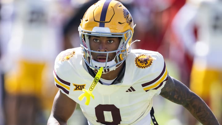 Oct 18, 2025; Tempe, Arizona, USA; Arizona State Sun Devils defensive back Rodney Bimage Jr. (0) against the Texas Tech Red Raiders at Mountain America Stadium. Mandatory Credit: Mark J. Rebilas-Imagn Images