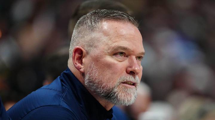 Apr 6, 2025; Denver, Colorado, USA; Denver Nuggets head coach Michael Malone during the second quarter against the Indiana Pacers at Ball Arena. Mandatory Credit: Ron Chenoy-Imagn Images Apr 6, 2025; Denver, Colorado, USA; Denver Nuggets head coach Michael Malone during the second quarter against the Indiana Pacers at Ball Arena. Mandatory Credit: Ron Chenoy-Imagn Images