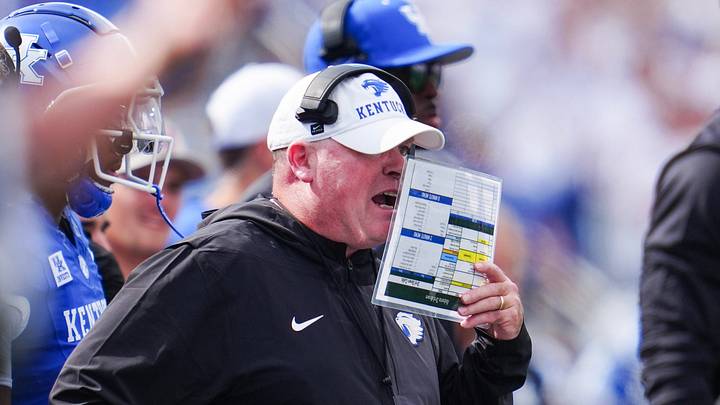 Kentucky Football defense coordinator Jay Bateman during the game against Alabama Saturday, Sept. 12, 2026 in Lexington, Kentucky. Kentucky Football defense coordinator Jay Bateman during the game against Alabama Saturday, Sept. 12, 2026 in Lexington, Kentucky.