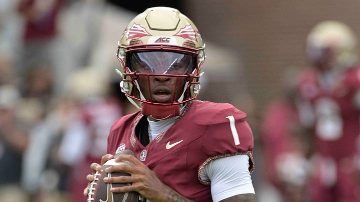 Aug 29, 2026; Tallahassee, Florida, USA; Florida State quarterback Malachi Marshall (1) warms up before a game against New Mexico State at Doak S. Campbell Stadium. Mandatory Credit: Melina Myers-Imagn Images Aug 29, 2026; Tallahassee, Florida, USA; Florida State quarterback Malachi Marshall (1) warms up before a game against New Mexico State at Doak S. Campbell Stadium. Mandatory Credit: Melina Myers-Imagn Images