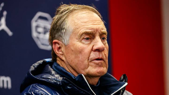 Nov 29, 2025; Raleigh, North Carolina, USA; North Carolina Tar Heels head coach Bill Belichick addresses the media after the second half of the game against NC State Wolfpack at Carter-Finley Stadium. Mandatory Credit: Jaylynn Nash-Imagn Images Nov 29, 2025; Raleigh, North Carolina, USA; North Carolina Tar Heels head coach Bill Belichick addresses the media after the second half of the game against NC State Wolfpack at Carter-Finley Stadium. Mandatory Credit: Jaylynn Nash-Imagn Images