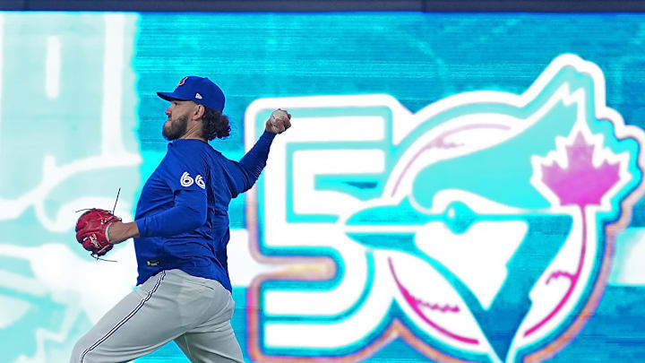 Mar 27, 2026; Toronto, Ontario, CAN; Toronto Blue Jays starting pitcher Cody Ponce (66) throws a ball during batting practice before a game against the Athletics at Rogers Centre. Mandatory Credit: Nick Turchiaro-Imagn Images Mar 27, 2026; Toronto, Ontario, CAN; Toronto Blue Jays starting pitcher Cody Ponce (66) throws a ball during batting practice before a game against the Athletics at Rogers Centre. Mandatory Credit: Nick Turchiaro-Imagn Images