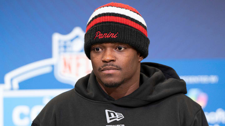 TCU defensive back Bud Clark speaks to members of the media during the NFL Combine at the Indiana Convention Center. TCU defensive back Bud Clark speaks to members of the media during the NFL Combine at the Indiana Convention Center.