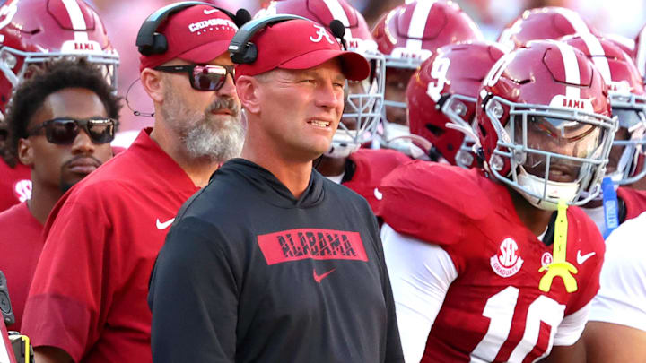 Alabama Crimson Tide head coach Kalen DeBoer