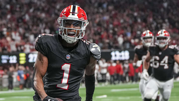 Atlanta Falcons wide receiver Darnell Mooney Atlanta Falcons wide receiver Darnell Mooney