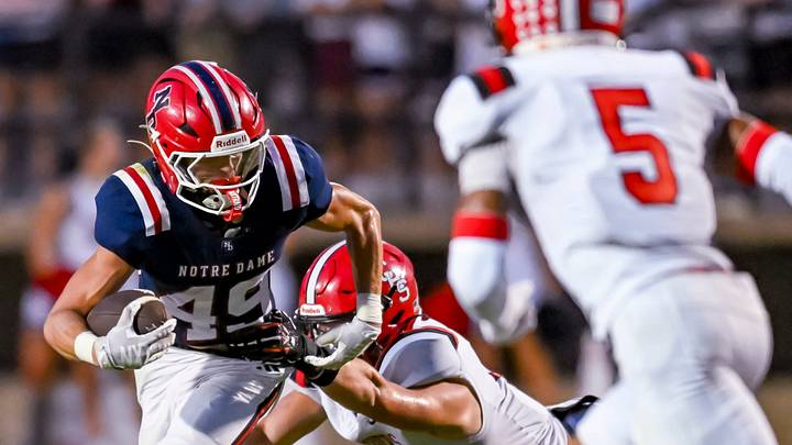 Braxton Meche ran for over 100 yards against Catholic New Iberia and caught the 61-yard winning TD pass from backup QB Clint Meche with less than two minutes remaining.