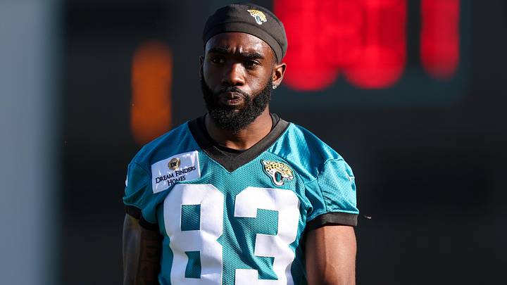 Jacksonville Jaguars wide receiver Denzel Mims participates in training camp at Miller Electric Center. Jacksonville Jaguars wide receiver Denzel Mims participates in training camp at Miller Electric Center.