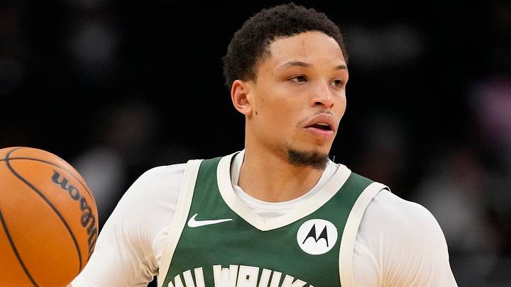 Milwaukee Bucks guard Ryan Rollins (13) during the game against the Cleveland Cavaliers Milwaukee Bucks guard Ryan Rollins (13) during the game against the Cleveland Cavaliers