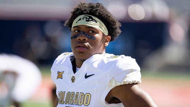 Oct 19, 2024; Tucson, Arizona, USA; Colorado Buffalos wide receiver Drelon Miller (6) against the Arizona Wildcats at Arizona Stadium. Mandatory Credit: Mark J. Rebilas-Imagn Images