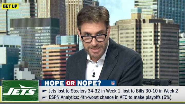 Mike Greenberg crushed the Jets for their ugly Week 2 loss to the Bills.