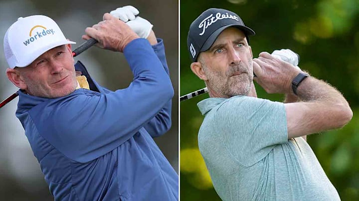 Brandt Snedeker (left) and Geoff Ogilvy will face off as captains in the 2026 Presidents Cup.