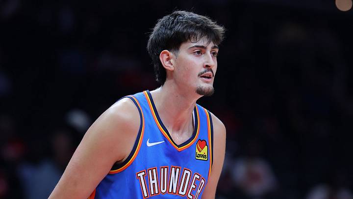 ATLANTA, GEORGIA - OCTOBER 12: Aday Mara #15 of the Oklahoma City Thunder reacts against the Atlanta Hawks during a game at State Farm Arena on October 12, 2026 in Atlanta, Georgia. (Photo by Jonathan Bachman/Getty Images) ATLANTA, GEORGIA - OCTOBER 12: Aday Mara #15 of the Oklahoma City Thunder reacts against the Atlanta Hawks during a game at State Farm Arena on October 12, 2026 in Atlanta, Georgia. (Photo by Jonathan Bachman/Getty Images)