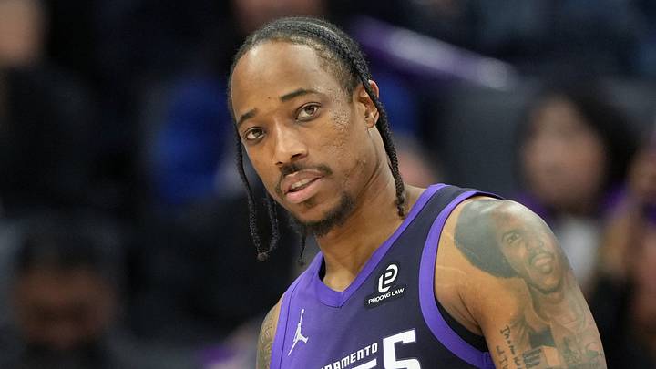 Apr 3, 2026; Sacramento, California, USA; Sacramento Kings guard DeMar DeRozan (10) during the third quarter against the New Orleans Pelicans at Golden 1 Center. Mandatory Credit: Darren Yamashita-Imagn Images Apr 3, 2026; Sacramento, California, USA; Sacramento Kings guard DeMar DeRozan (10) during the third quarter against the New Orleans Pelicans at Golden 1 Center. Mandatory Credit: Darren Yamashita-Imagn Images