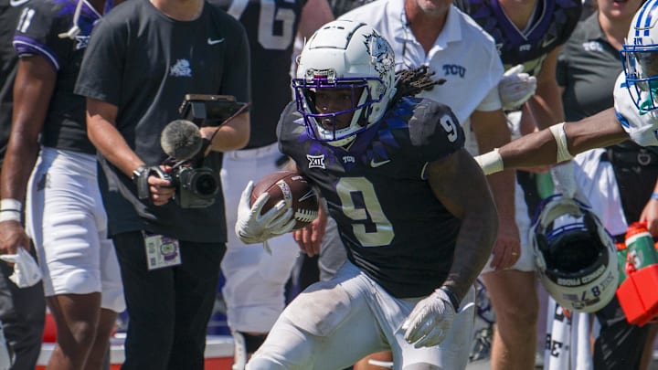 Horned Frogs running back Emani Bailey (9)